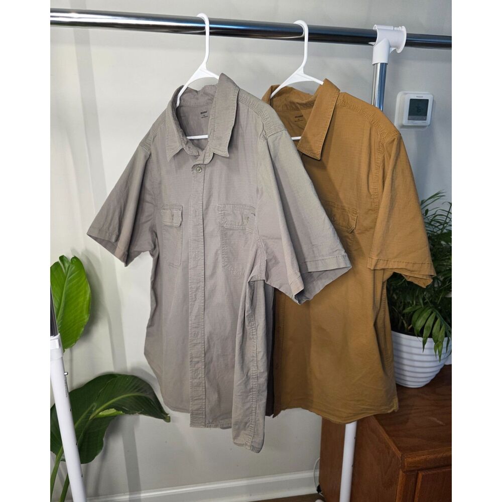 Lot of 2 Brahma Men's 2XL Short Sleeve Utility Work Shirts